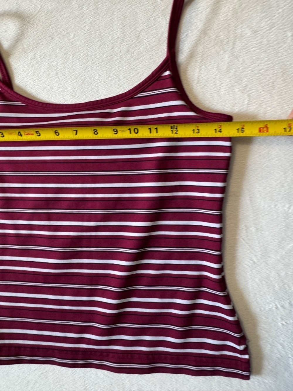 Guess Striped Tank Top in Burgundy and White - Picture 4 of 6